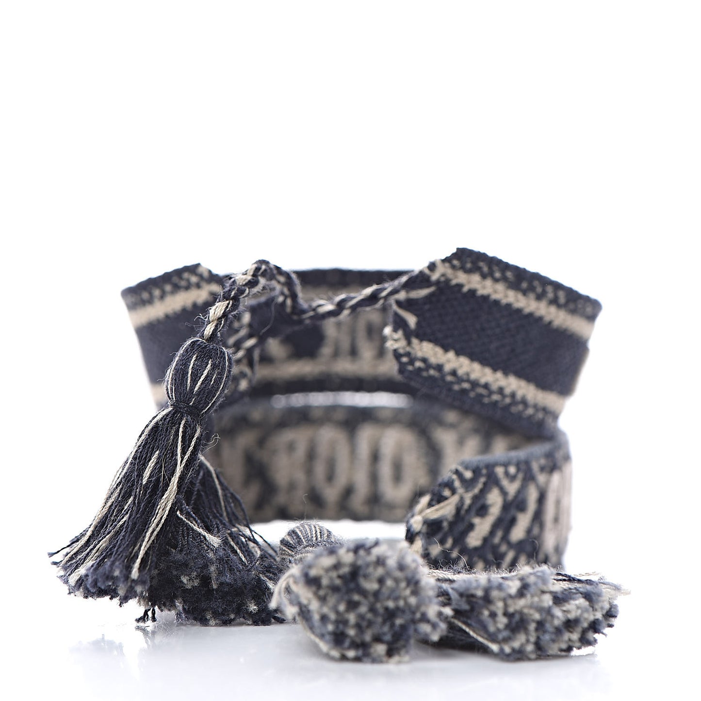 Woven Cotton J'Adior Friendship Bracelet Set Navy