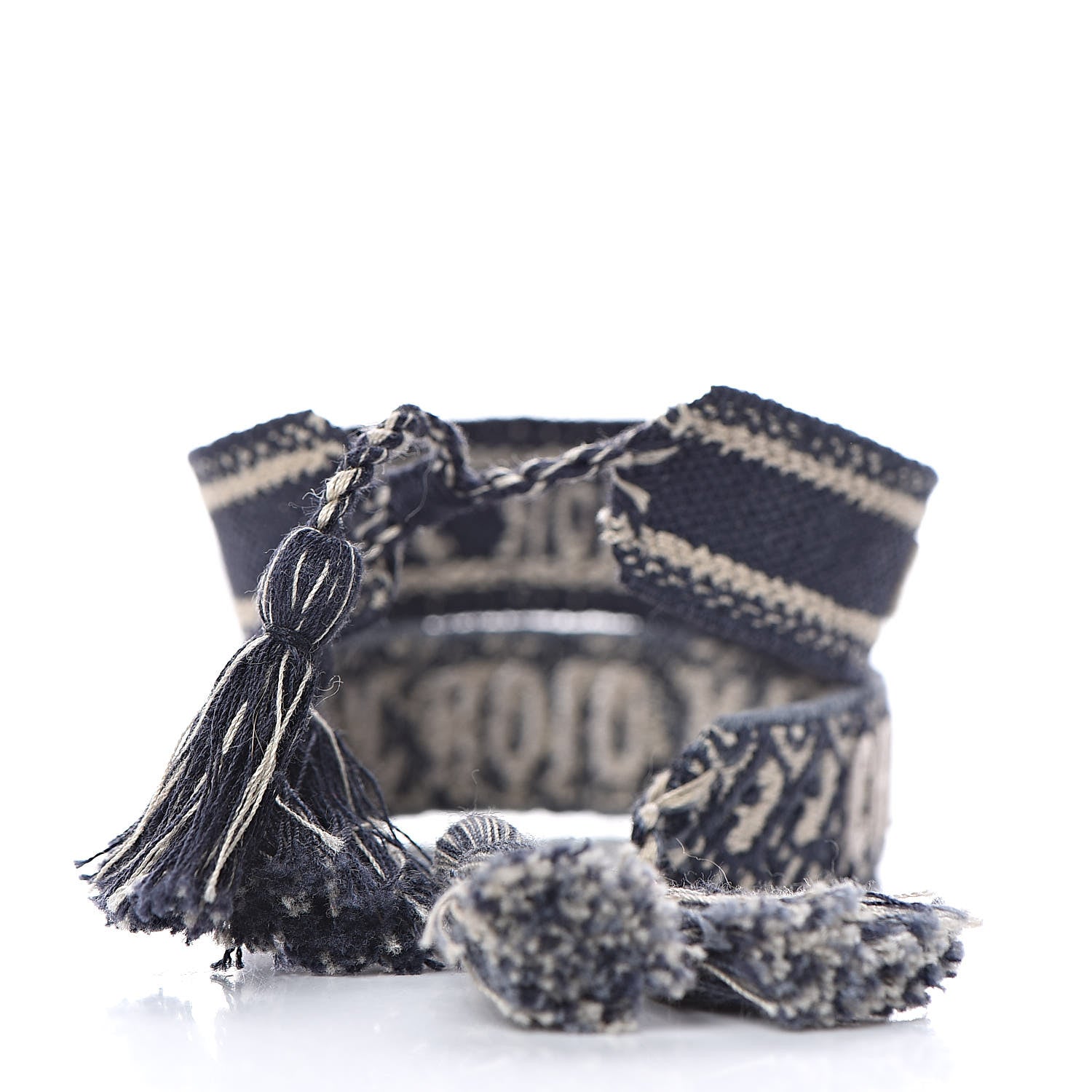 Christian Dior Woven Cotton J'Adior Friendship Bracelet Set Navy 5 of 8