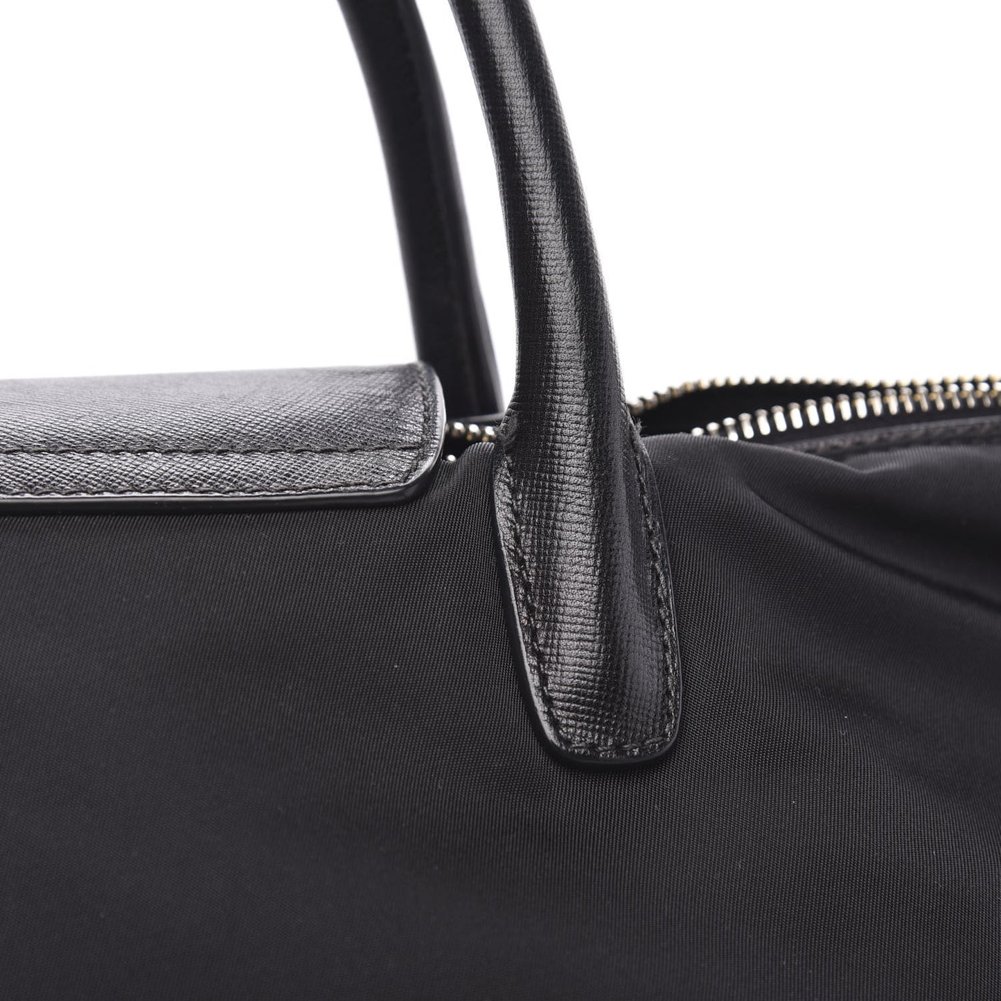 Tessuto Nylon Saffiano Tote Black