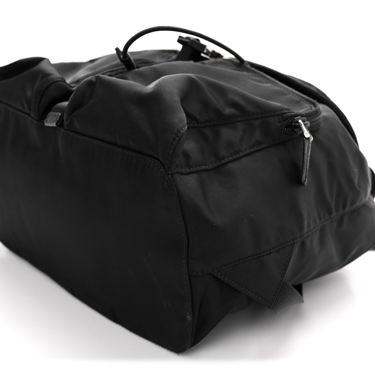 Prada Tessuto Nylon Saffiano Vela Backpack Black 10 of 11