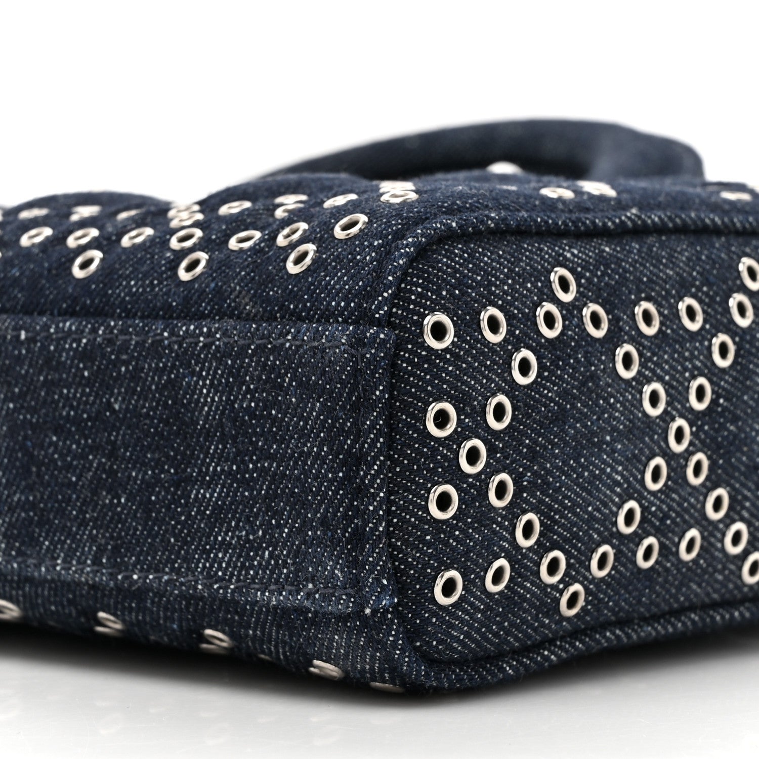 Christian Dior Denim Eyelet Lady D-Joy Blue 9 of 10
