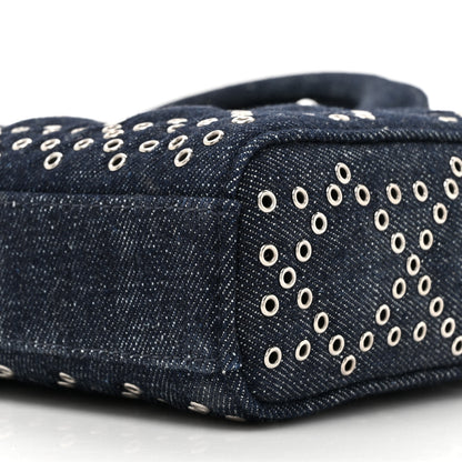 Christian Dior Denim Eyelet Lady D-Joy Blue 9 of 10