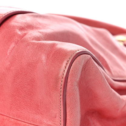 Miu Miu Vitello Lux Gathered Tote Rosa 9 of 26