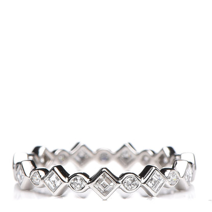 Tiffany Platinum Diamond Jazz Band Ring 49 4.75 1 of 5