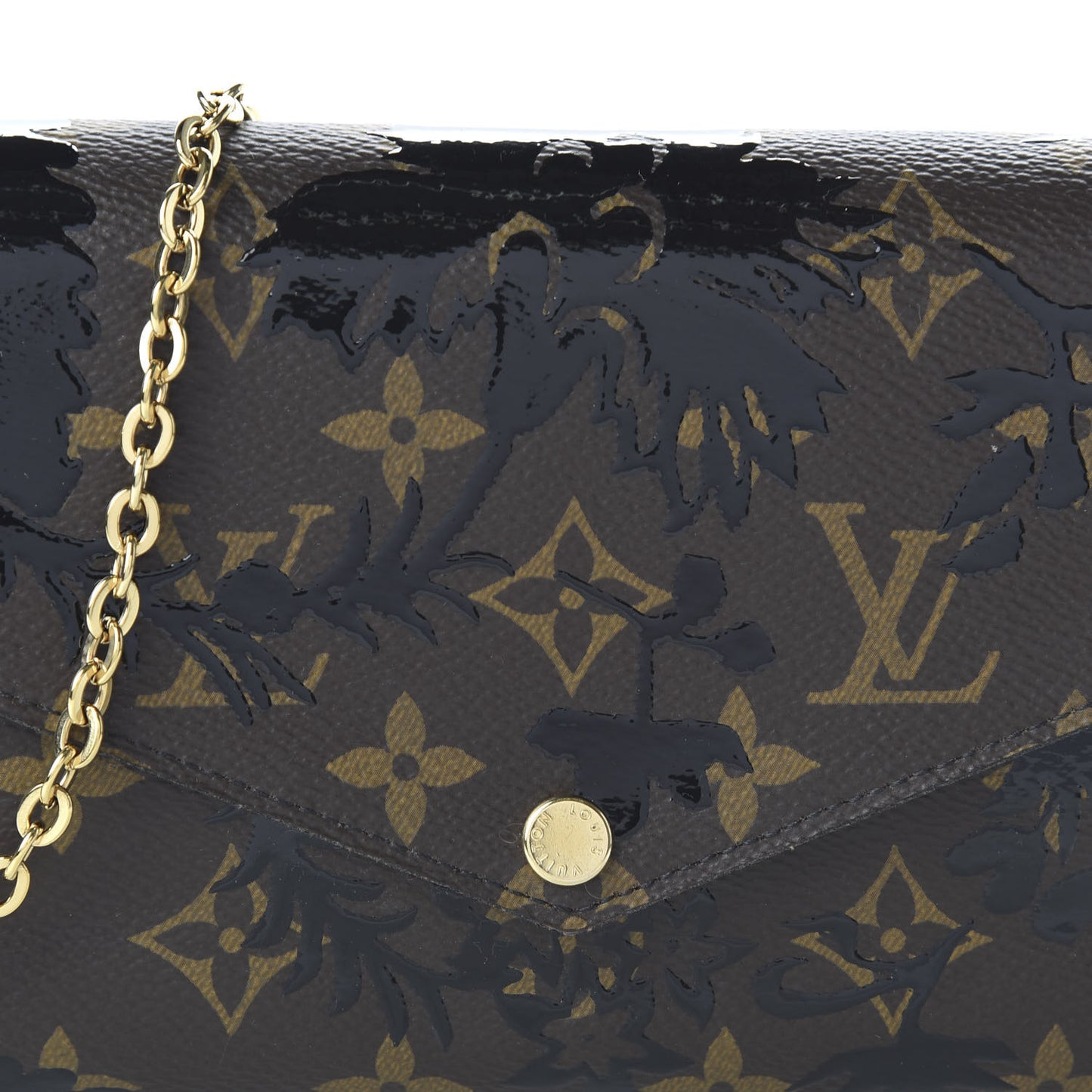 Monogram Blossom Pochette Felicie Chain Wallet Black