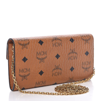 MCM Visetos Large Patricia Wallet On Chain Cognac 3 of 10