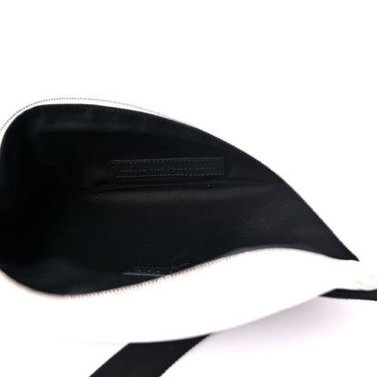 Balenciaga Smooth Calfskin Logo Large Everyday Beltpack White Black 4 of 8