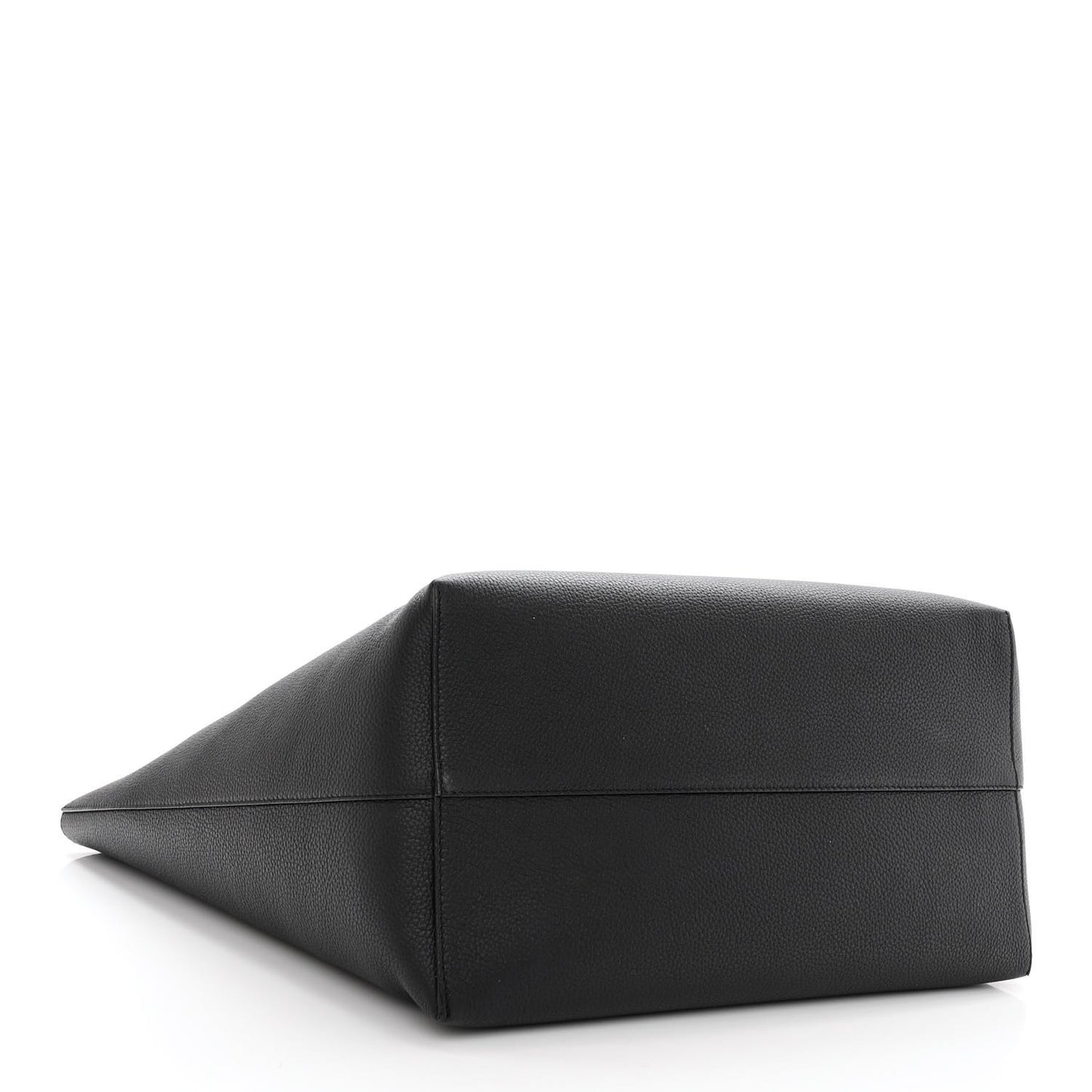 Grained Calfskin Skull Open Shopper Tote Black
