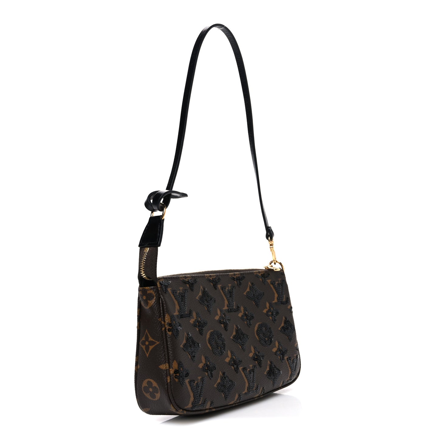 Monogram Sequins Pochette Accessories Black