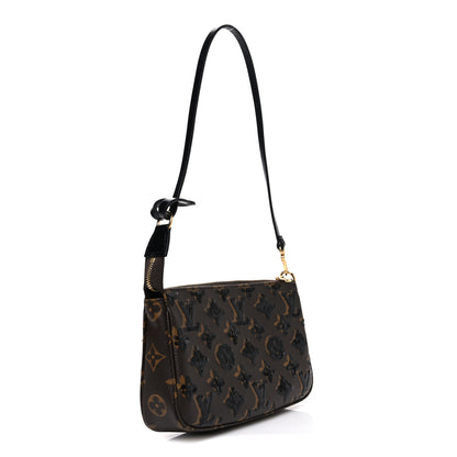 Louis Vuitton Monogram Sequins Pochette Accessories Black 3 of 9
