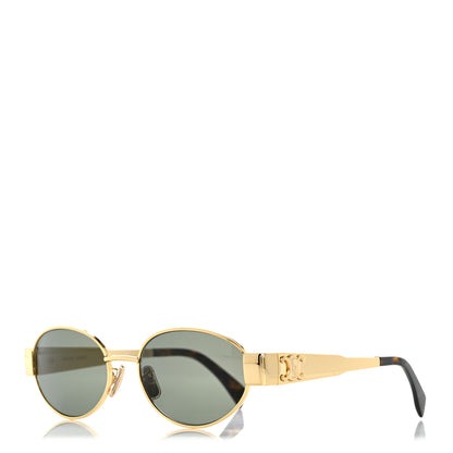 Celine Metal Triomphe 01 Sunglasses CL40235U Gold Green 1 of 7