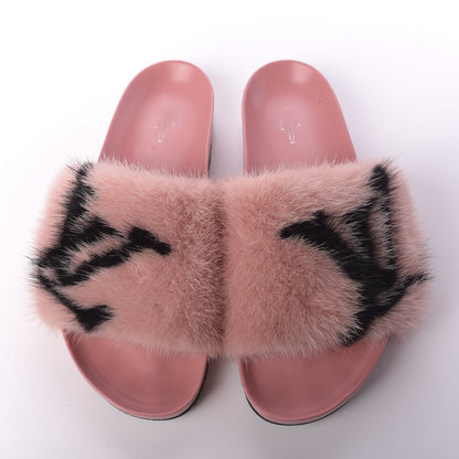 Louis Vuitton Mink Fur Bom Dia Flat Mules 37 Pink 5 of 9