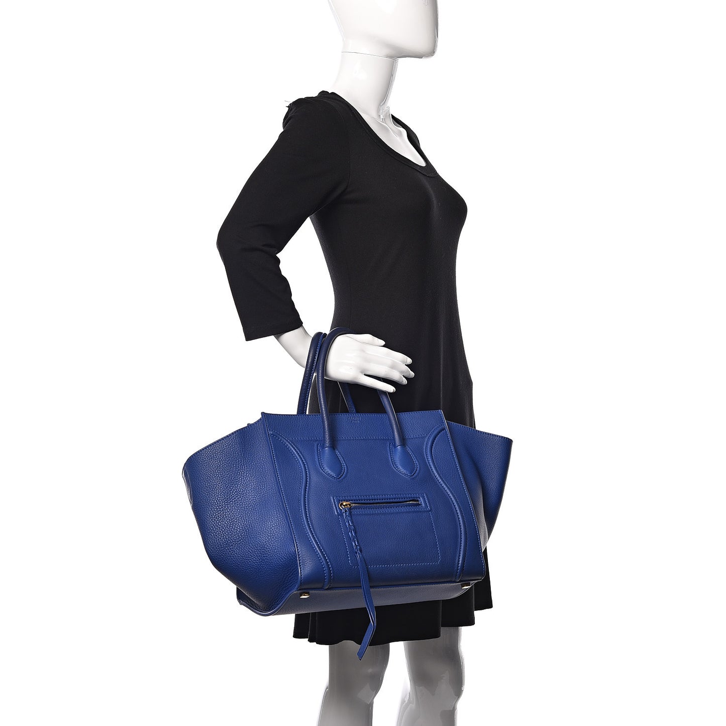 Supple Calfskin Medium Phantom Luggage Royal Blue