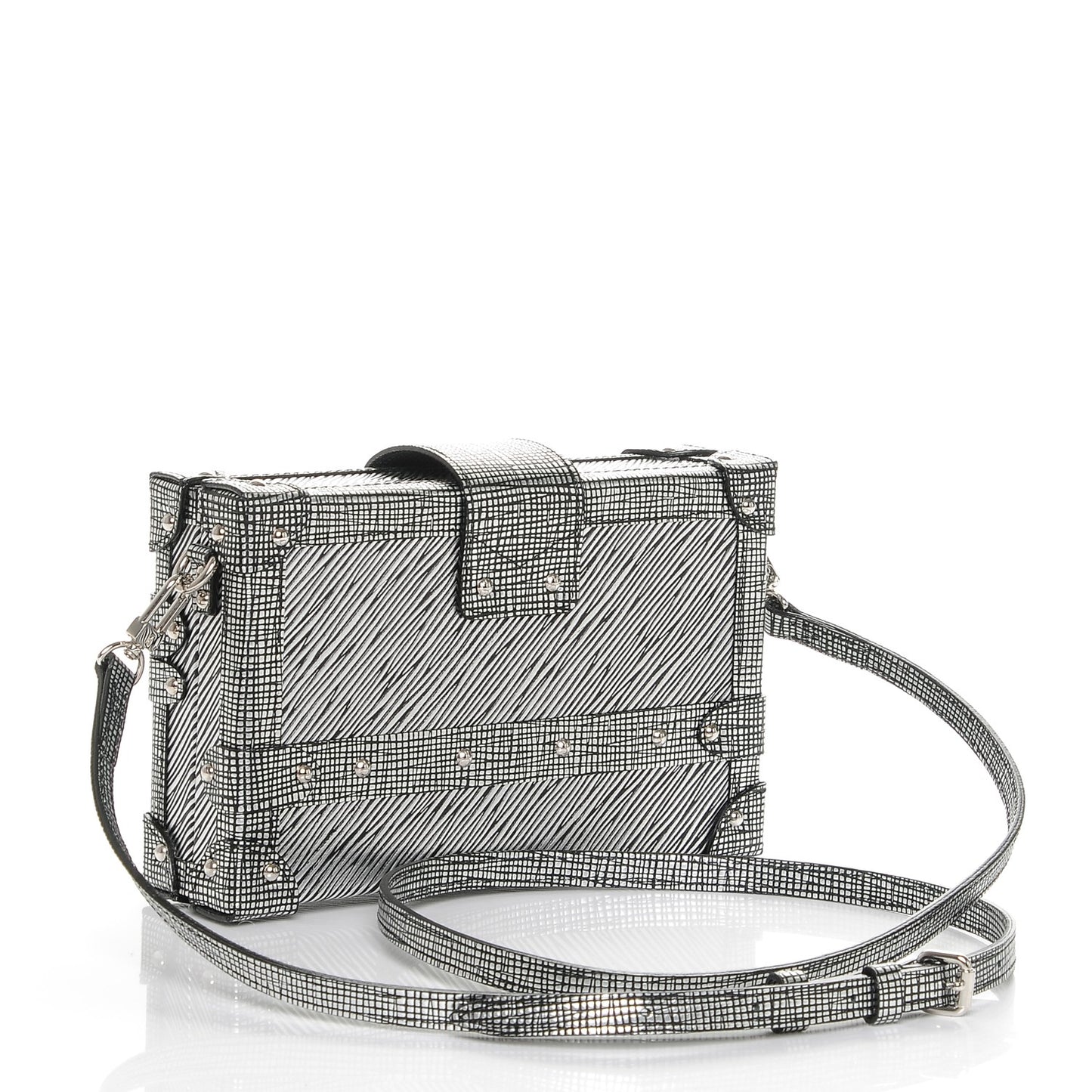Metallic Epi Petite Malle Black Silver