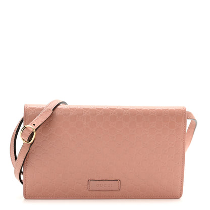 Gucci Microguccissima Crossbody Wallet Soft Pink 1 of 9