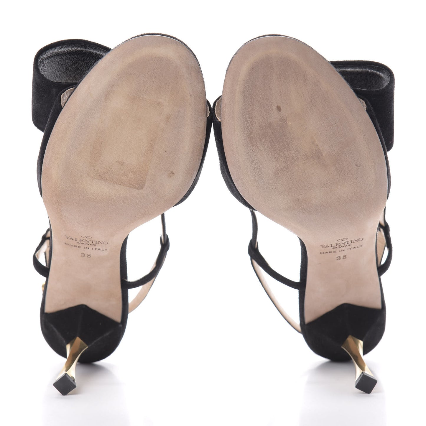 Suede Bowow Slingback Pumps 38 Black