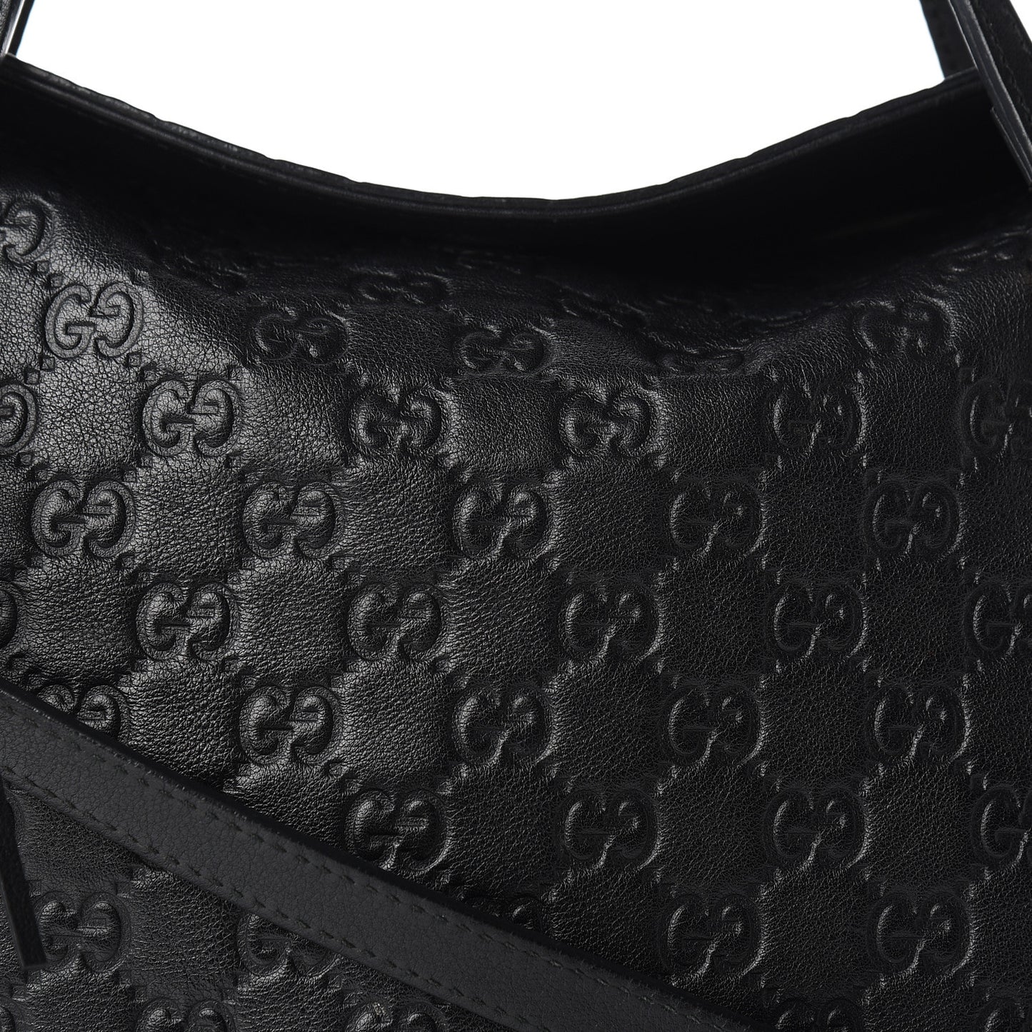 Guccissima Medium Bree Foldover Tote Black