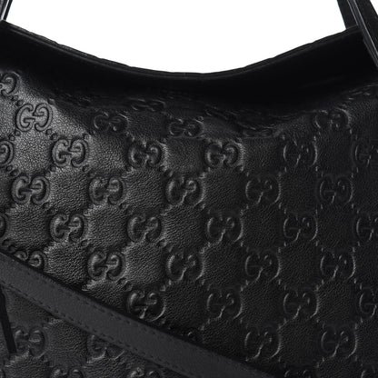Gucci Guccissima Medium Bree Foldover Tote Black 9 of 9