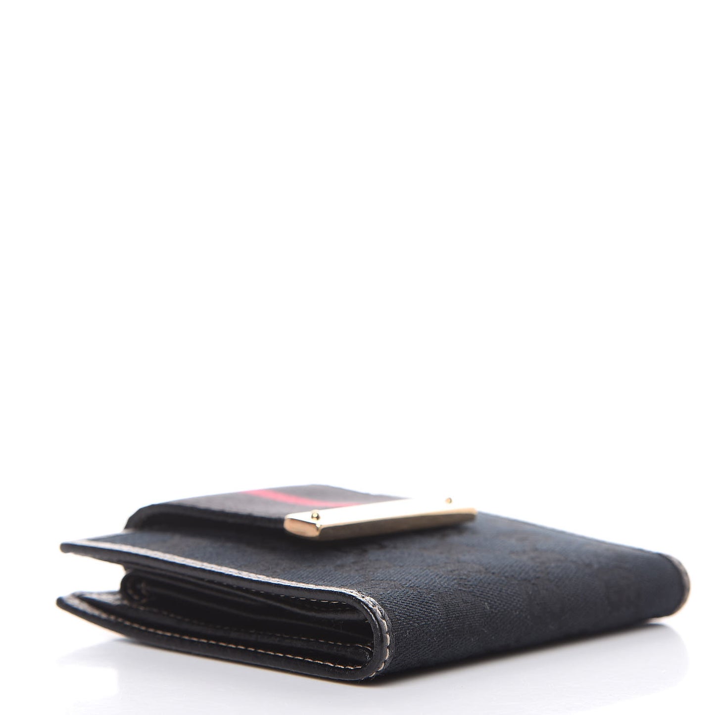 Monogram Web French Flap Wallet Black