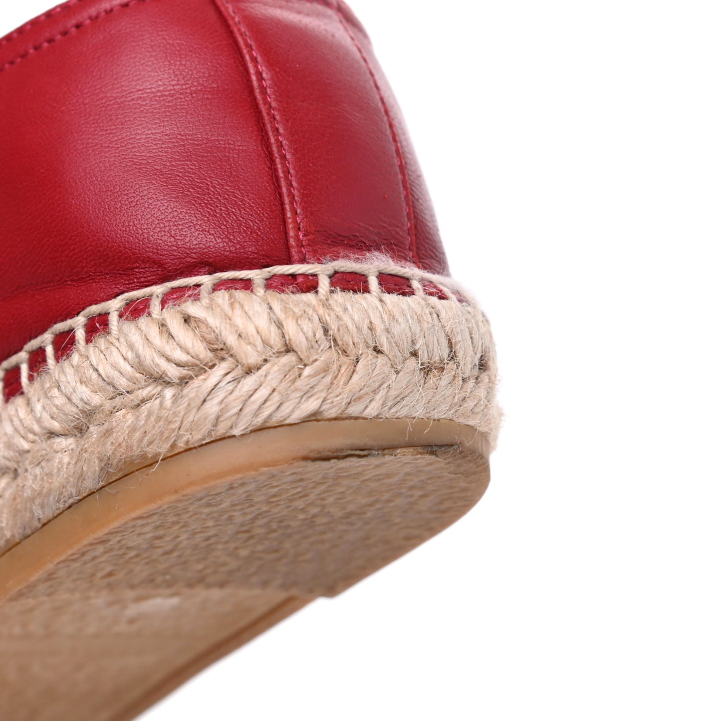 Lambskin Monogram Espadrilles 38.5 Red