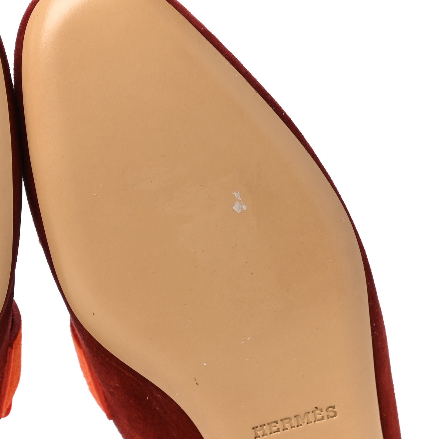 Velvet Goatskin Rivoli Mules 36 Brun Acajou