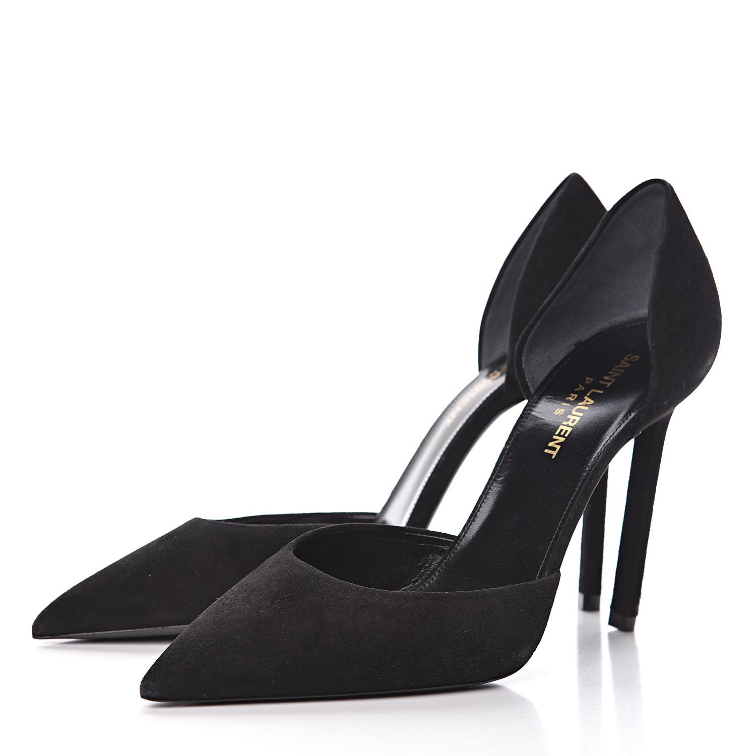 Saint Laurent Velvet Anja Pumps 37.5 Black 3 of 11