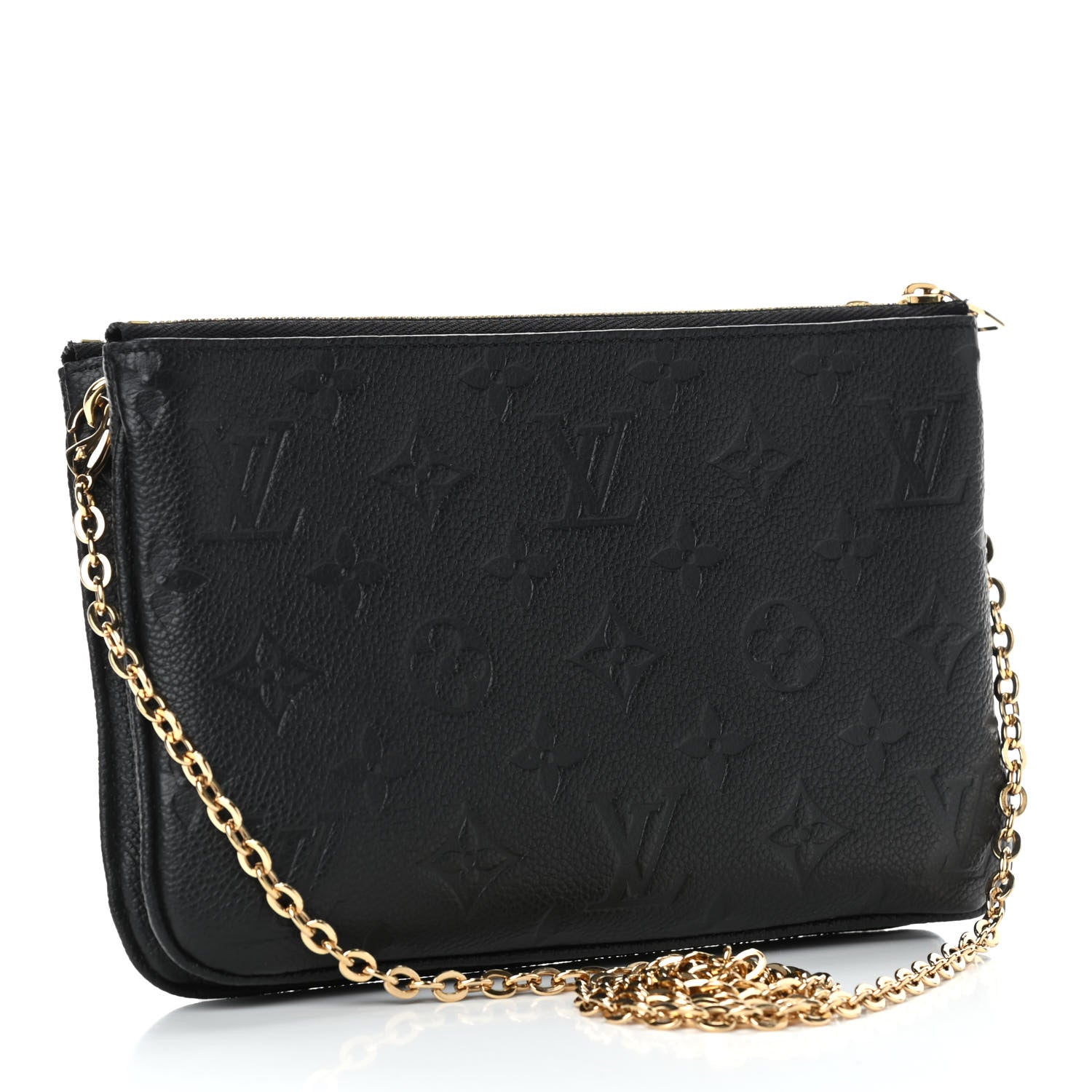 Louis Vuitton Empreinte Double Zip Pochette Black 3 of 10
