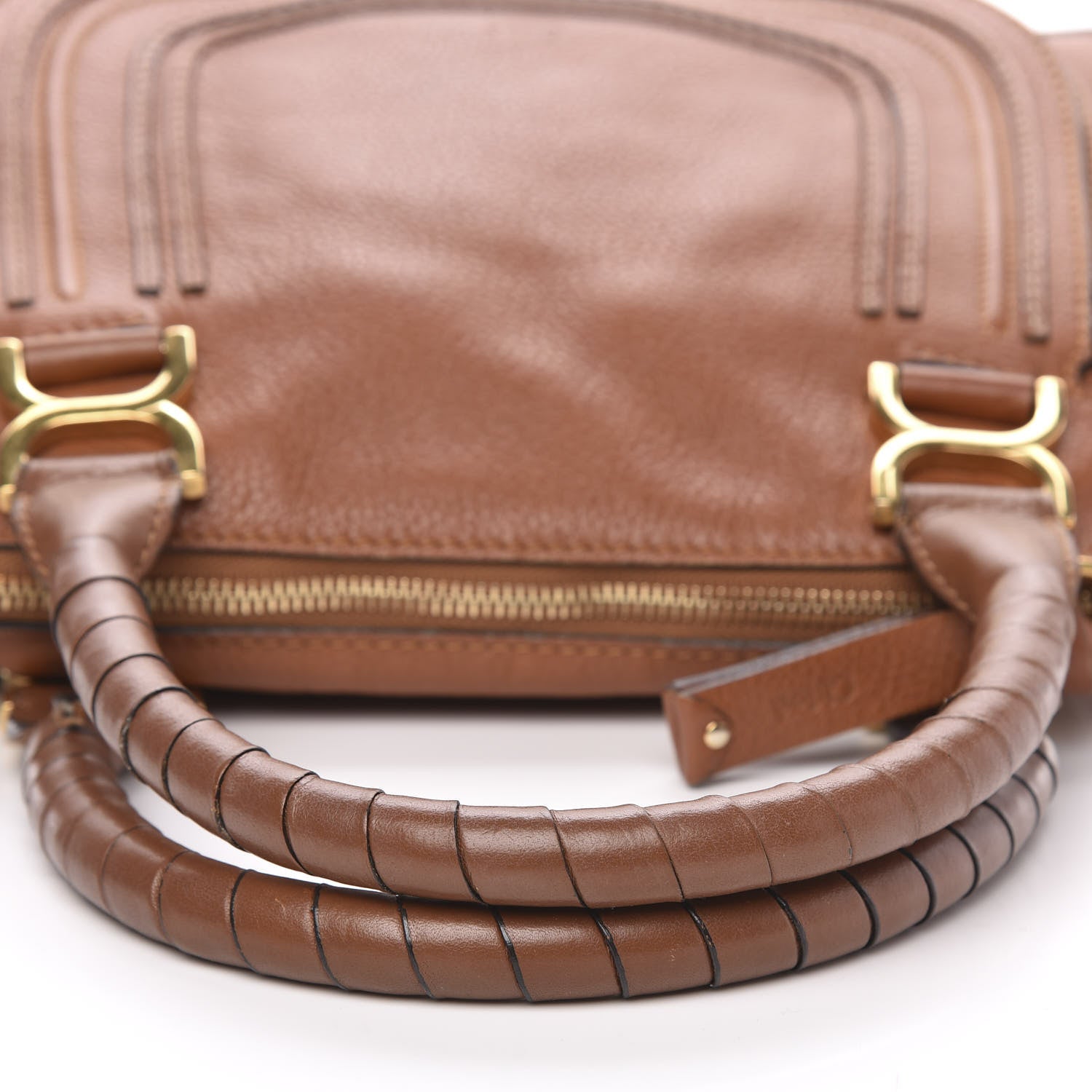 Chloe Calfskin Medium Marcie Satchel Tan 10 of 13