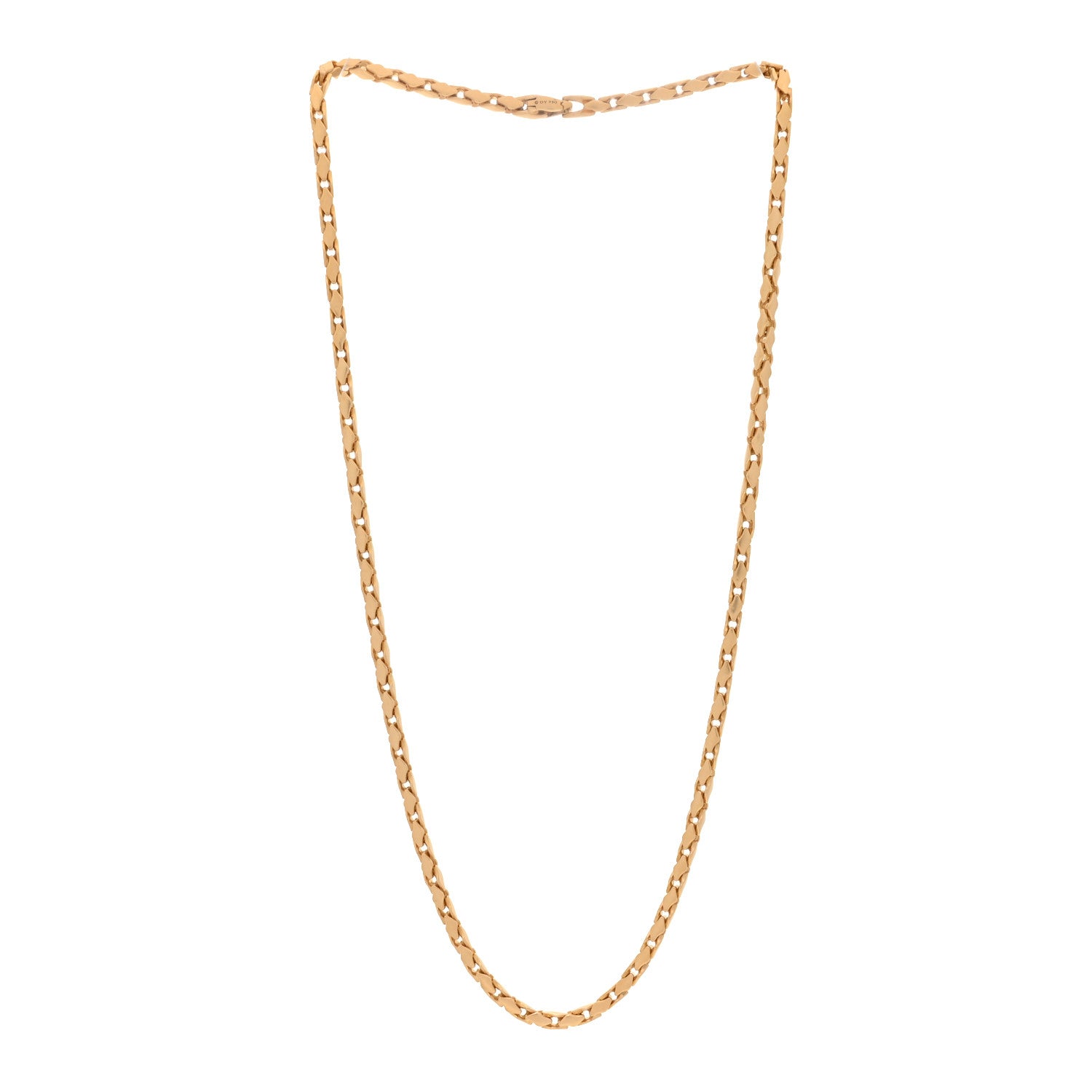 David Yurman 18K Yellow Gold Fluted Chain Necklace 22" 3 of 5