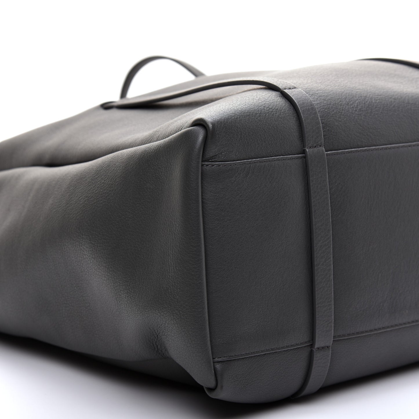 Veau Baltimore Double Sided Small Everyday Tote Gris Fossile Black