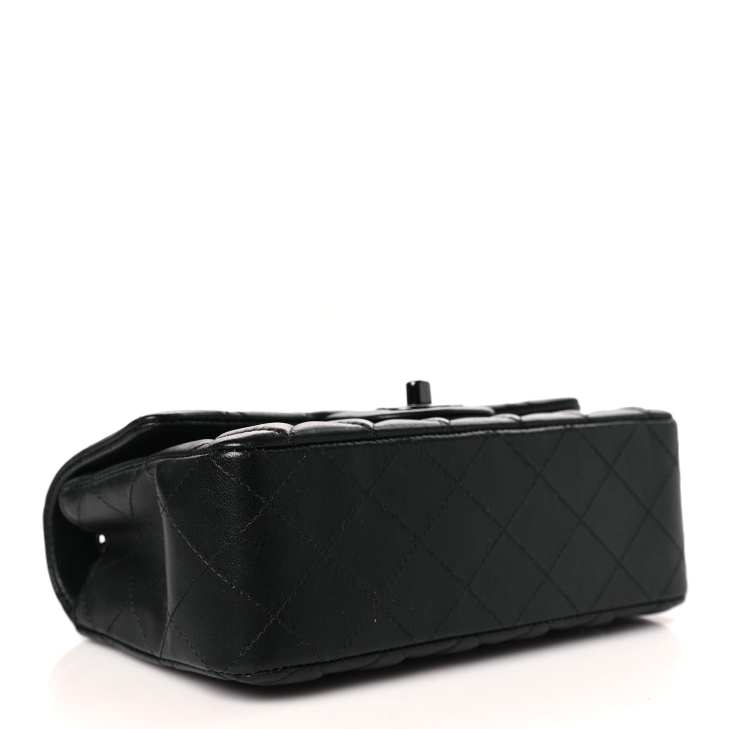 Chanel Lambskin Quilted Mini Rectangular Flap So Black 4 of 9