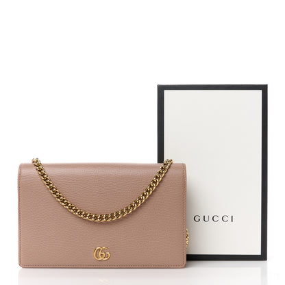 Gucci Calfskin Mini GG Marmont Chain Wallet Porcelain Rose 11 of 11