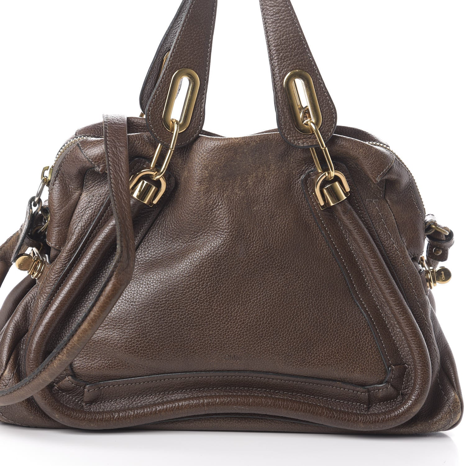 Chloe Calfskin Small Paraty Chocolate 8 of 10