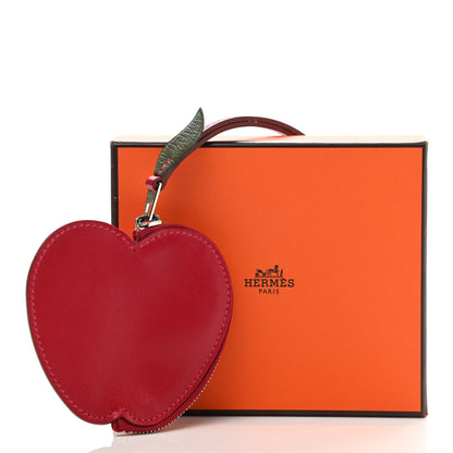 Hermes Tadelakt Tutti Frutti Pomme Coin Purse Wristlet Rouge Vif 7 of 7
