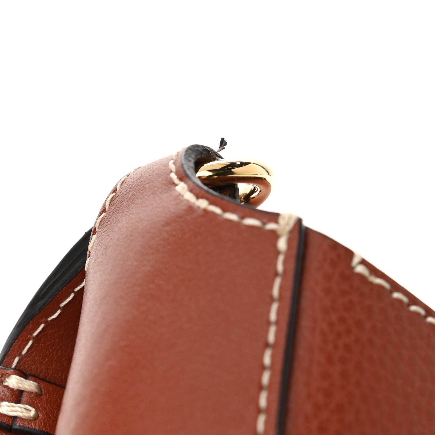 Chloe Grained Calfskin Small Darryl Saddle Crossbody Bag Sepia Brown 10 of 10