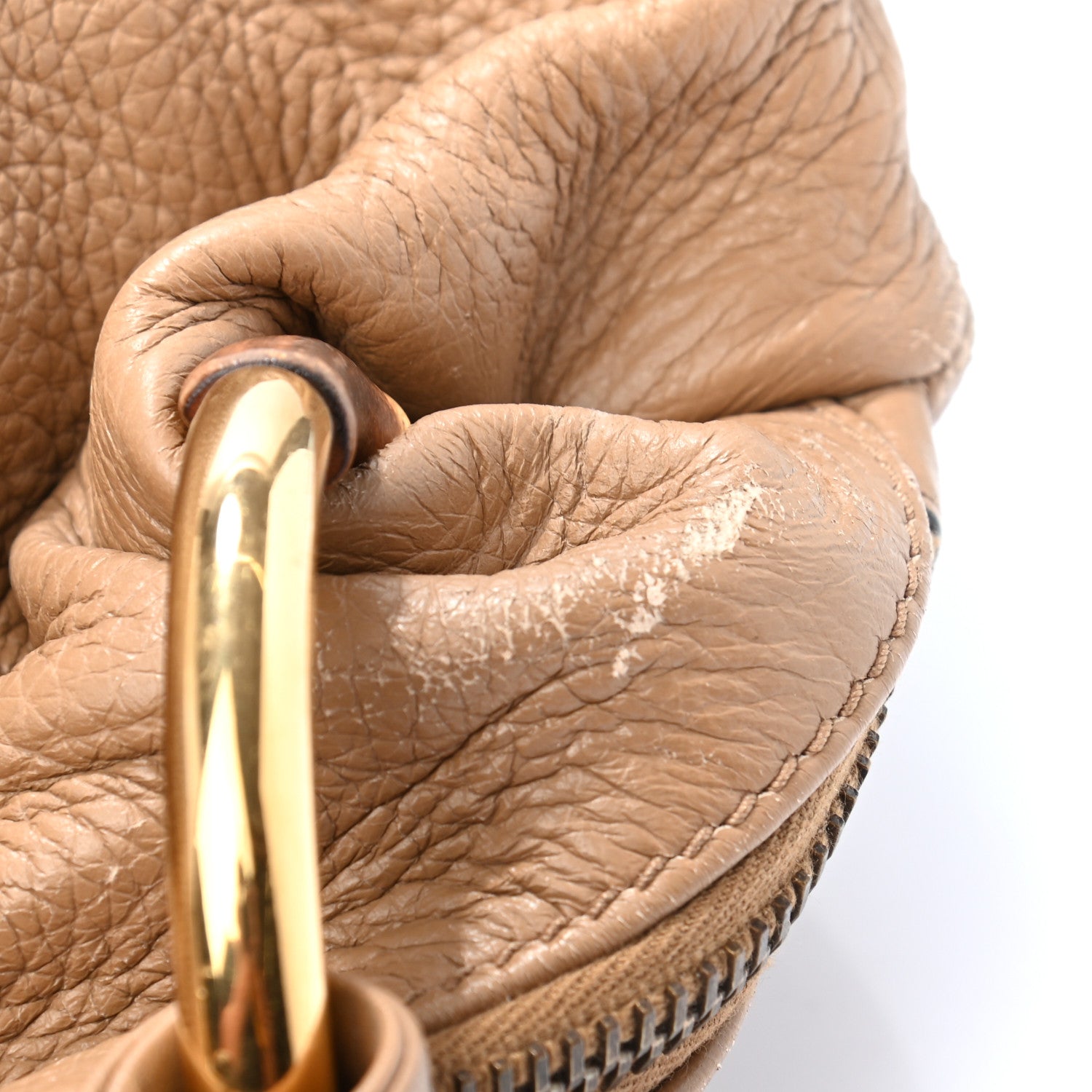 Gucci Pebbled Calfskin Medium Jungle Hobo Beige 10 of 10