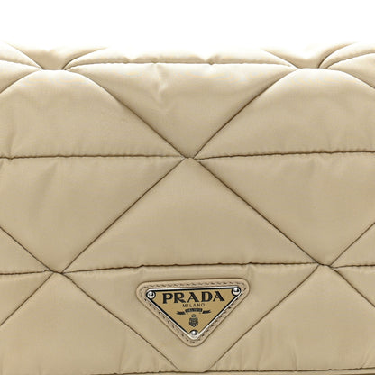Prada Re-Nylon Quilted Padded Flap Shoulder Bag Deserto 15 of 19