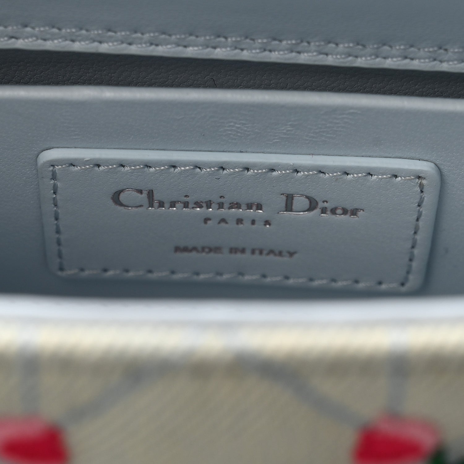 Christian Dior Denim Cannage Embroidered Doves & Roses Dioramour Mini Lady D-Joy Blue Multicolor 6 of 10
