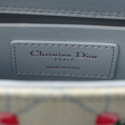 Christian Dior Denim Cannage Embroidered Doves & Roses Dioramour Mini Lady D-Joy Blue Multicolor 6 of 10