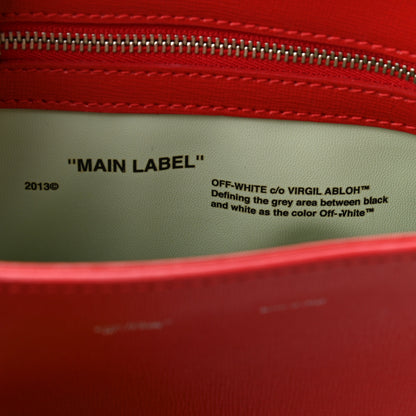Off-White Calfskin Binder Clip Bag Red 7 of 10
