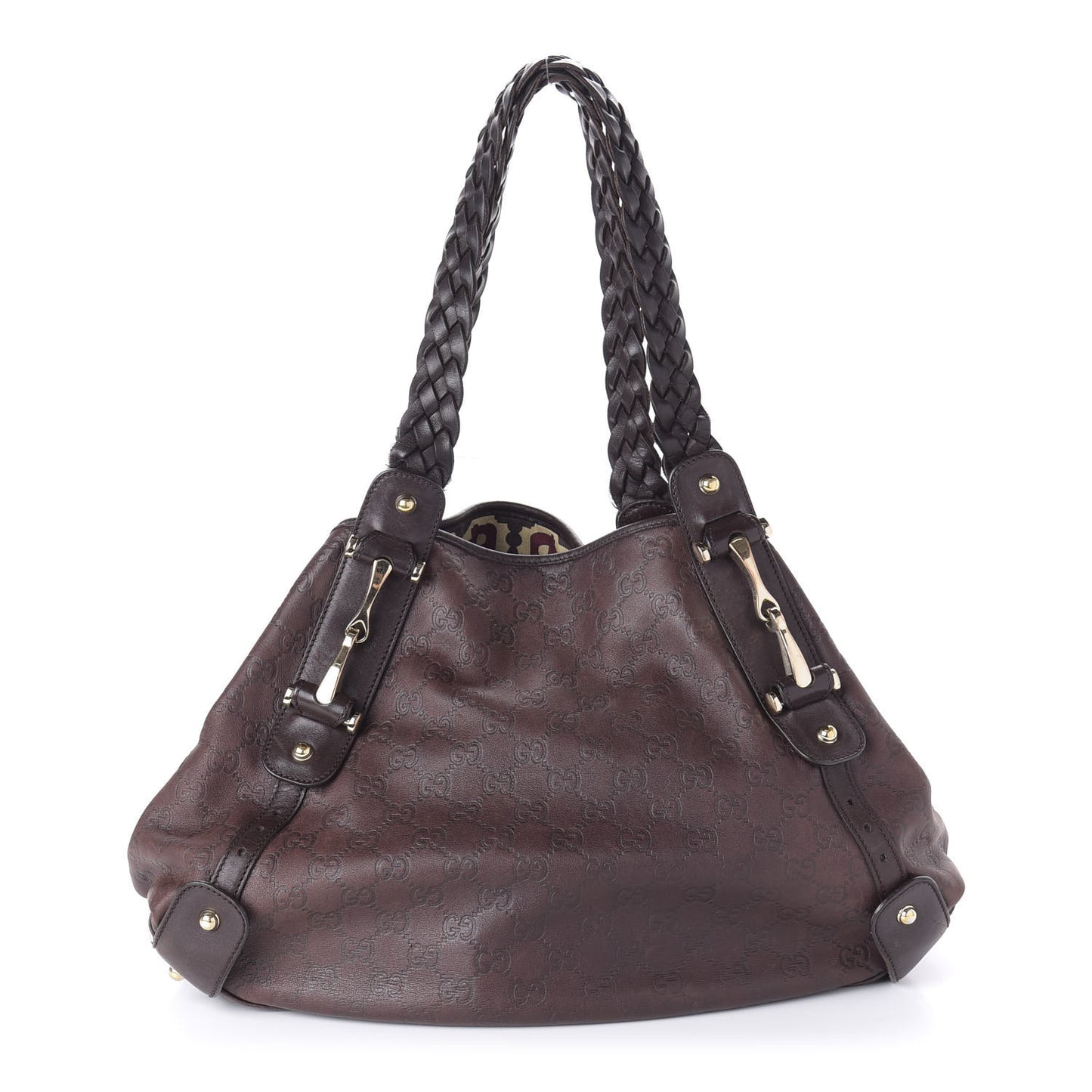 Guccissima Medium Pelham Shoulder Bag Dark Brown
