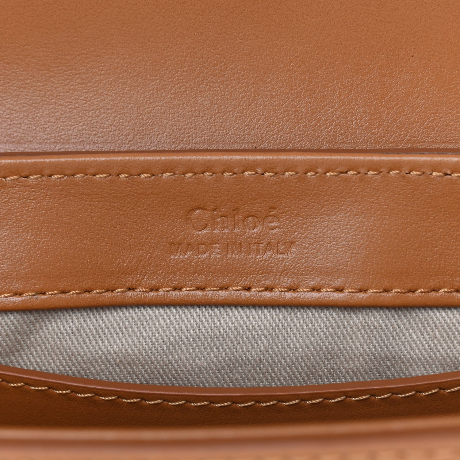 Chloe Shiny Calfskin Suede Mini C Bag Brown 6 of 9