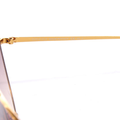Gucci Oval Frame Aviator Sunglasses 2909/S Gold 3 of 4