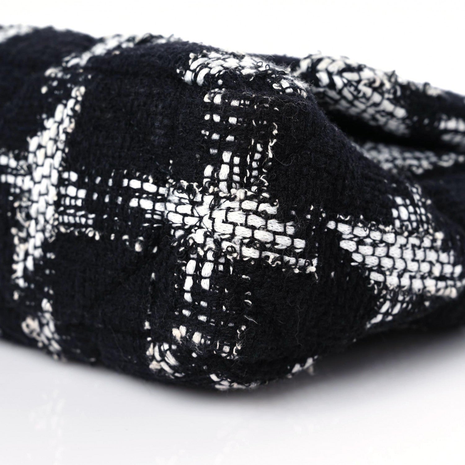 Chanel Tweed Quilted Medium Chanel 19 Flap Black White 9 of 10