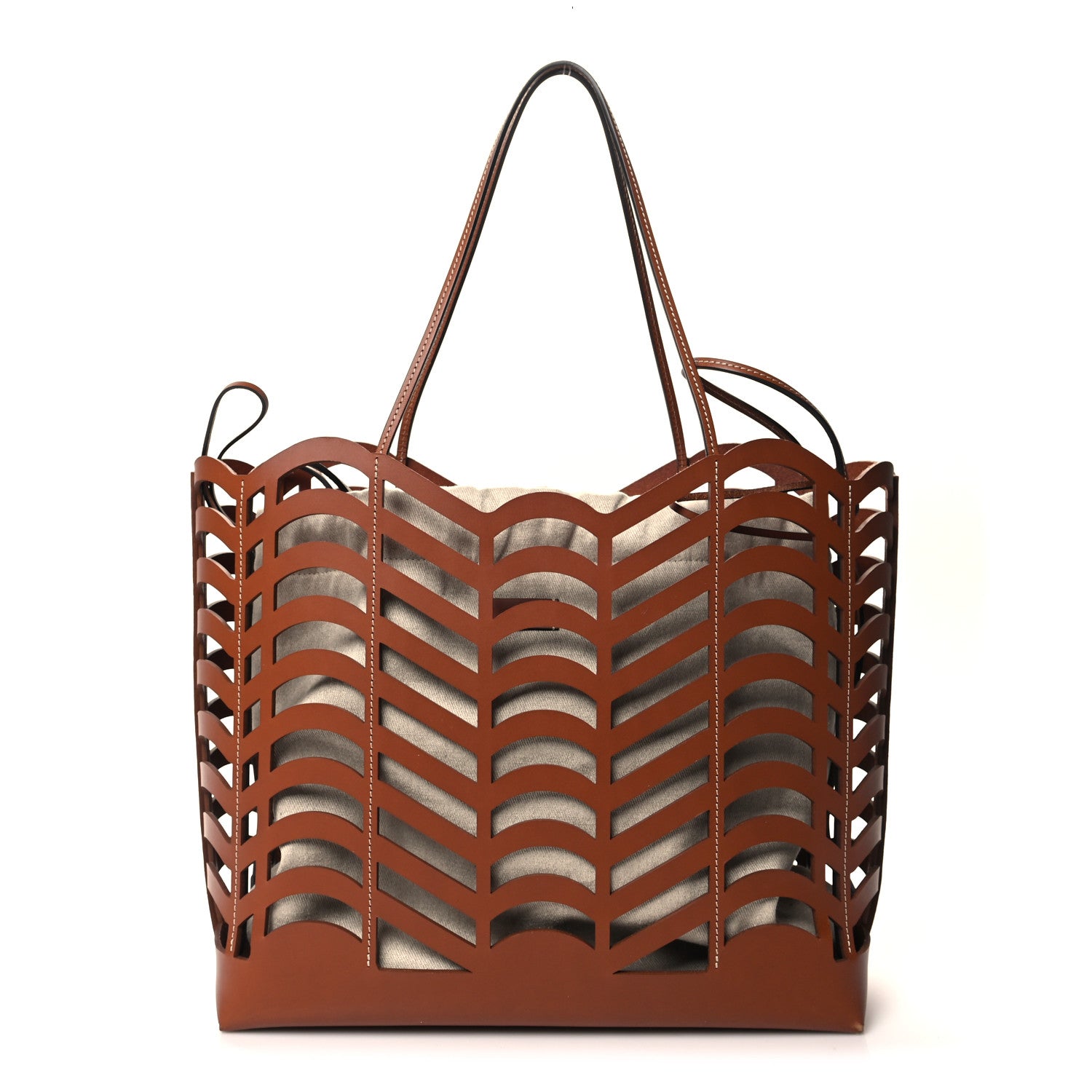 Chloe Calfskin Medium Kayan Basket Tote Bag Caramel 1 of 10