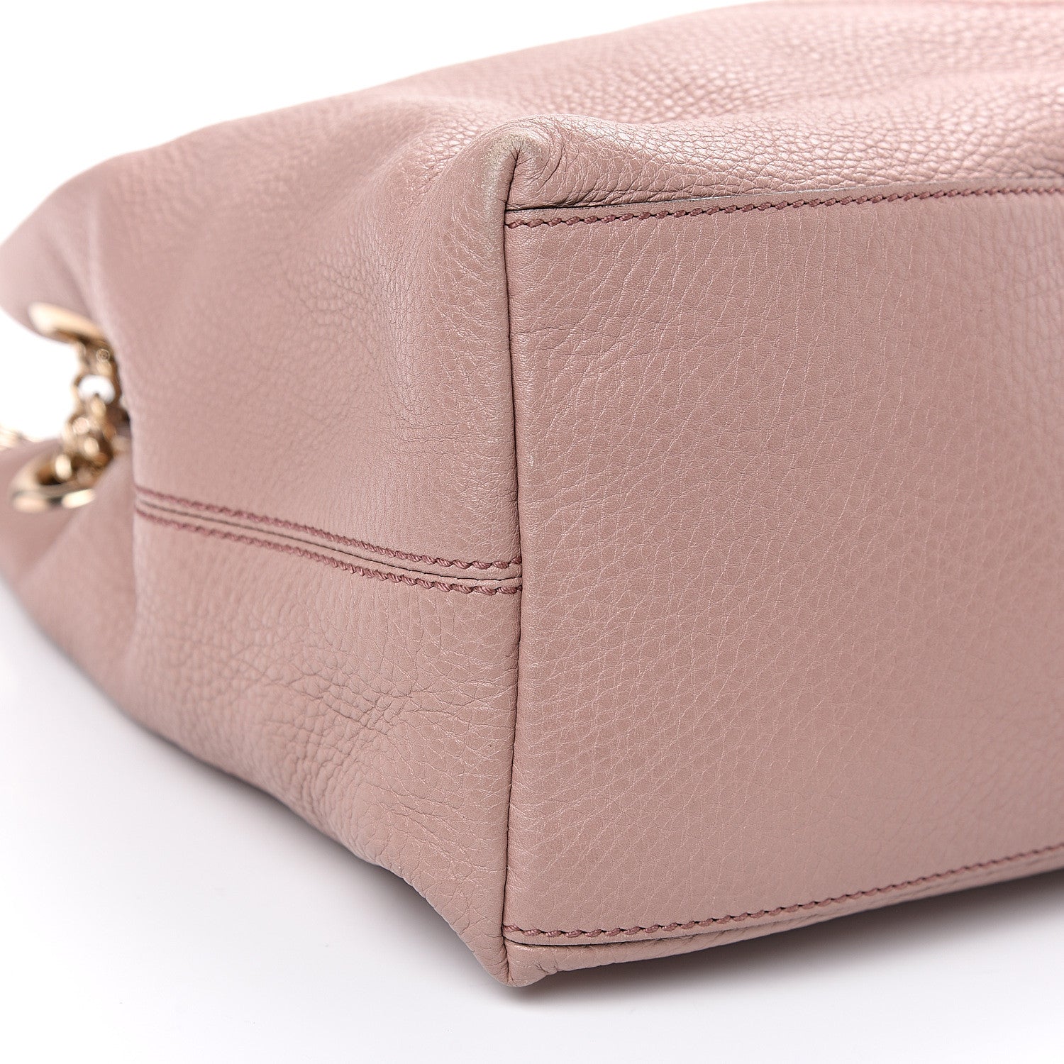 Gucci Pebbled Calfskin Medium Soho Chain Shoulder Bag Dark Cipria 9 of 12