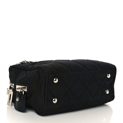 Prada Nylon Tessuto Impuntu Quilted Shoulder Bag Black 4 of 7