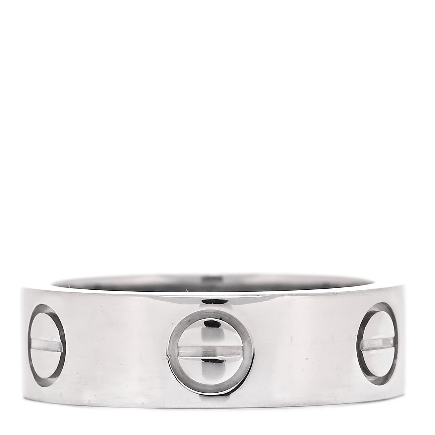 Cartier 18K White Gold 5.5mm LOVE Ring 49 4.75 3 of 4
