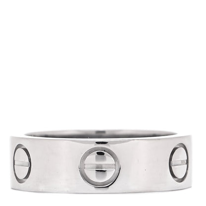 Cartier 18K White Gold 5.5mm LOVE Ring 49 4.75 3 of 4