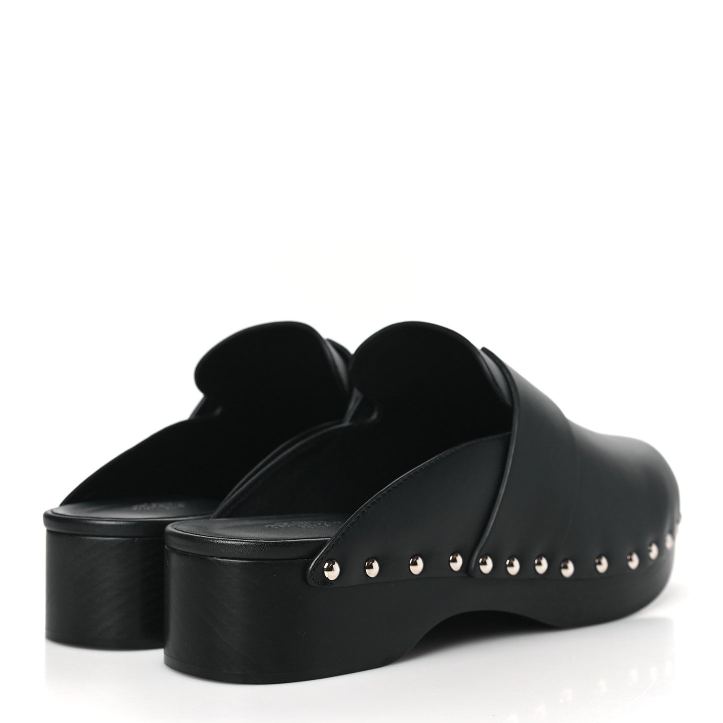 Calfskin Calya Mules 40 Black